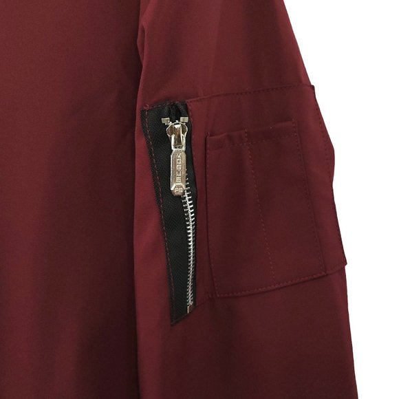 Sandbank Front Zip Lined Golf Windbreaker Mens Size M Maroon Black Lightweight - Picture 8 of 12